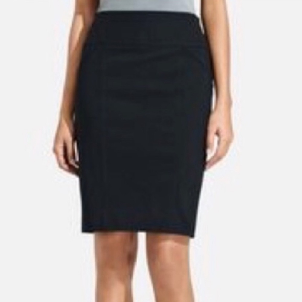 The Limited Exact Stretch High Rise Pencil Skirt Mini Solid Black 00 Slit